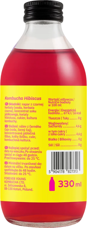 Kombucha Hibiskus (330ml)