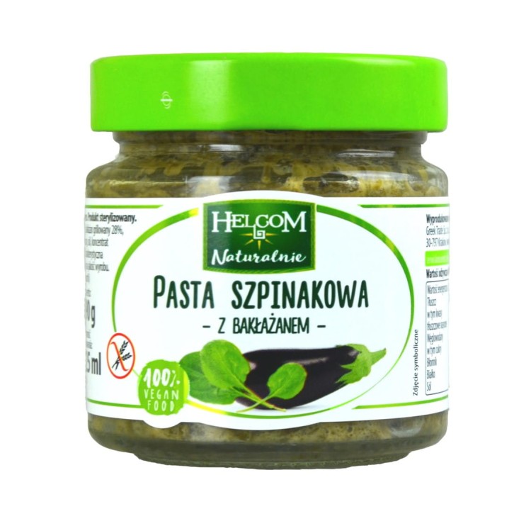 Pasta szpinakowa z bakłażanem (190g)