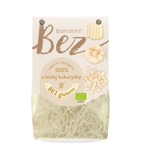 Makaron bezglutenowy z białej kukurydzy krajanka BIO (250g)
