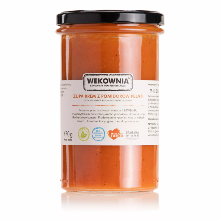 Wegetariański krem z pomidorów pelati (470g)