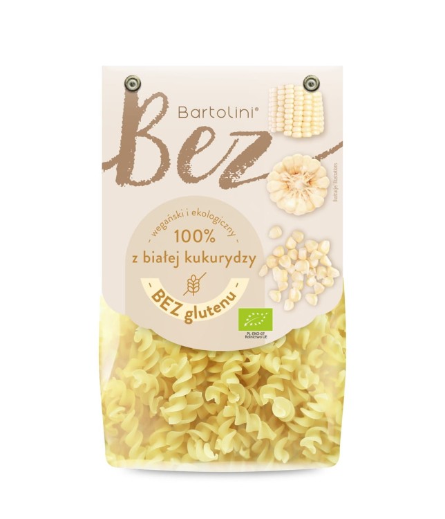 Makaron bezglutenowy z białej kukurydzy świder BIO (250g)