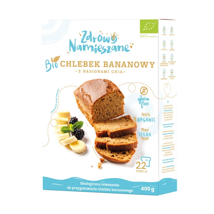 BIO Chlebek Bananowy z nasionami chia (400g)