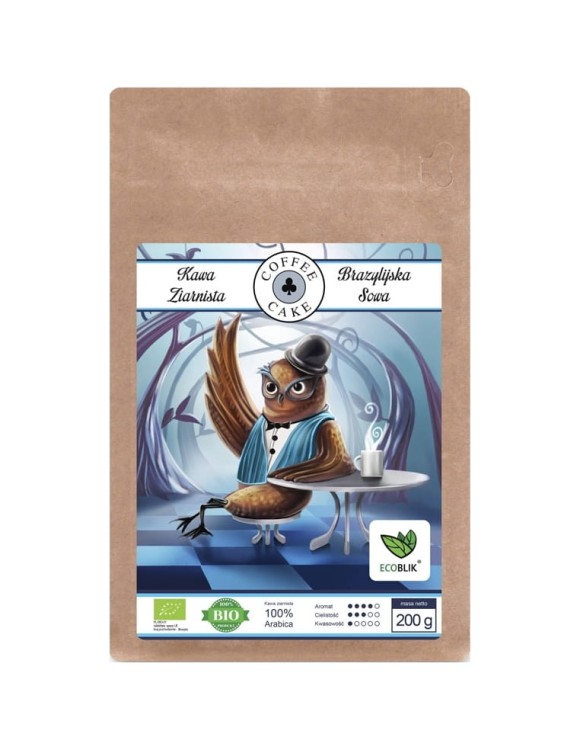 Kawa Brazylijska Sowa Arabica ziarnista (200g) ECOBLIK BIO