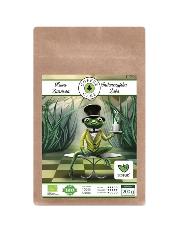 Kawa Indonezyjska Żaba Arabica ziarnista (200g) ECOBLIK BIO
