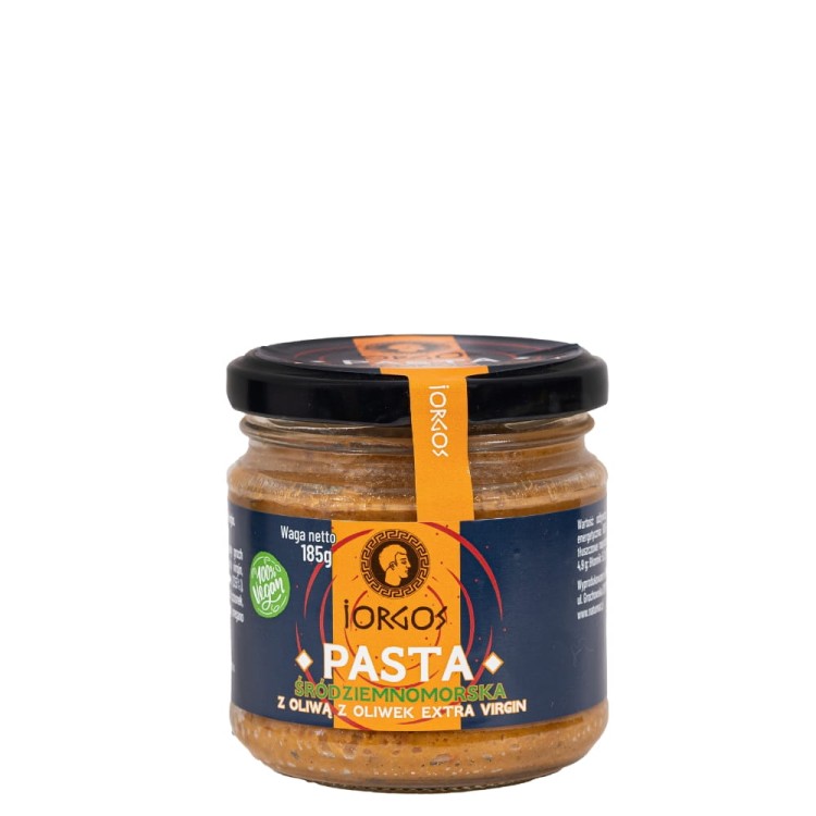 Pasta wegańska śródziemnomorska z oliwą exv (185g)
