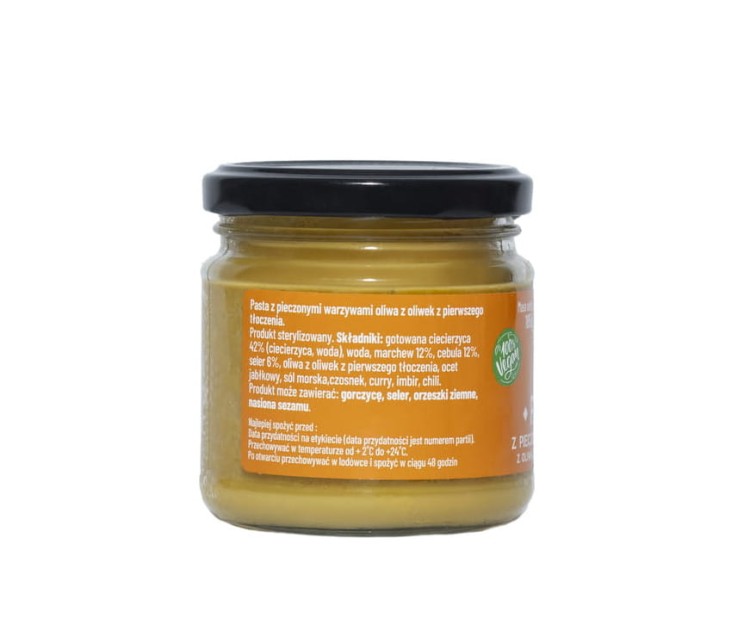 Pasta z pieczonymi warzywami z oliwą z oliwek z pierwszego tłoczenia (185g) - skład