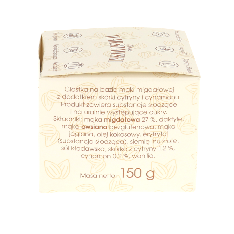 Ciastka migdałowe ze skórką cytryny (150g) - skład