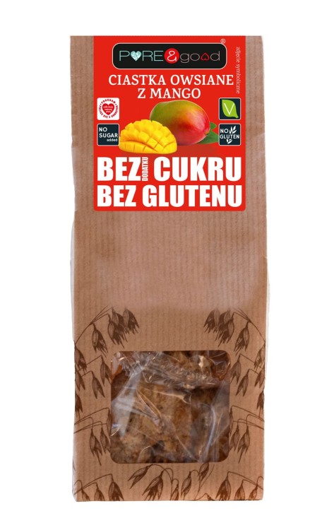 Ciastka owsiane z mango bez cukru (150g)