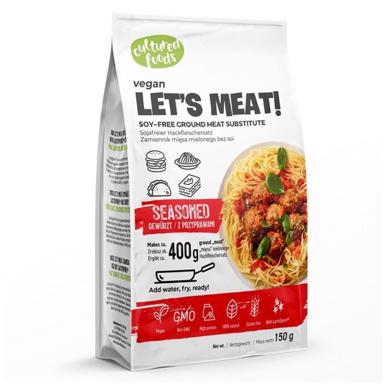 Zamiennik Mięsa Mielonego z Przyprawami Bezglutenowy Let's Meat! Seasoned (150g)