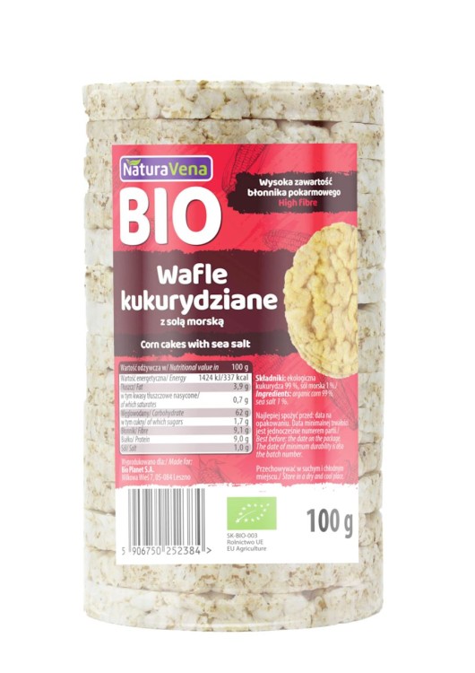 Wafle Kukurydziane z Solą Morską BIO (100g)