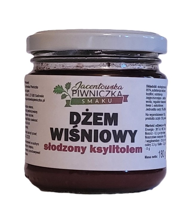 Wiśnia – dżem słodzony ksylitolem (180g)