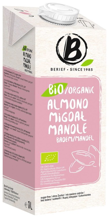 Napój Migdałowy bez dodatku cukru Bezglutenowy BIO (1L)