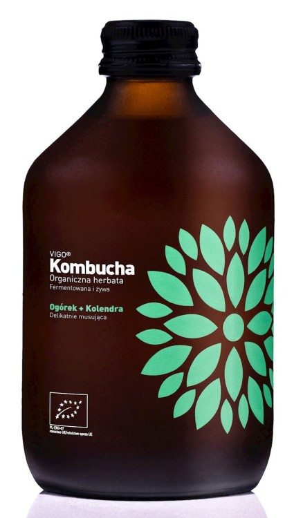 Kombucha z Ogórkiem i Kolendrą Bezglutenowa BIO (330ml)